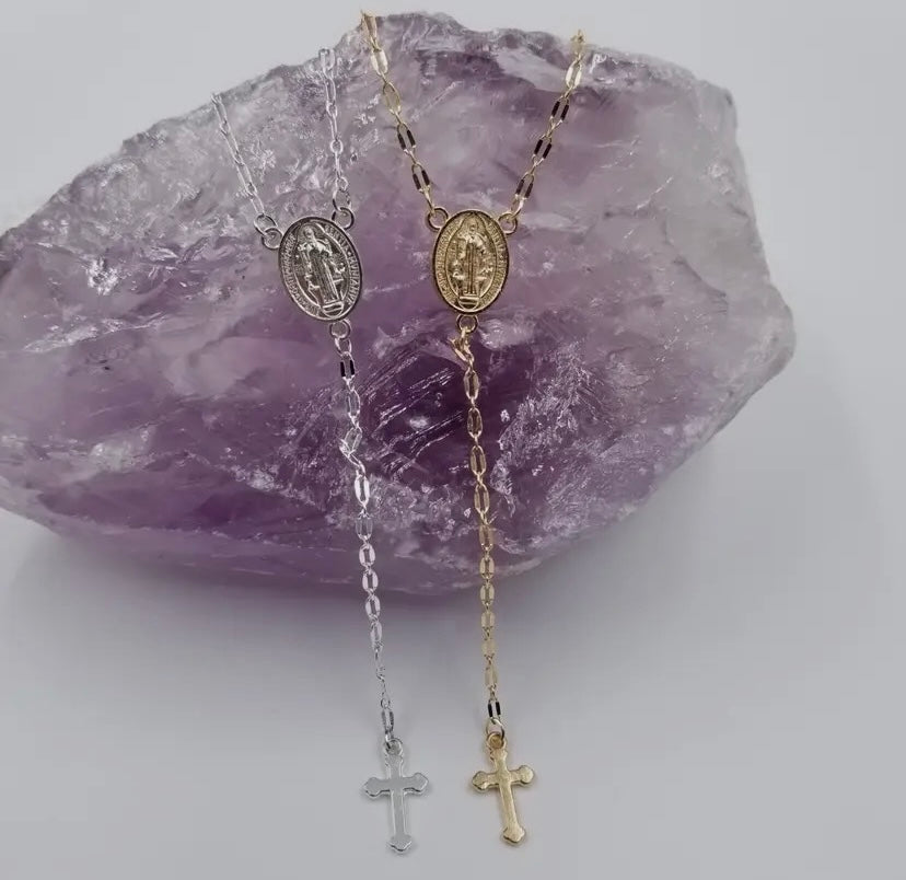 Cross Rosary Necklace