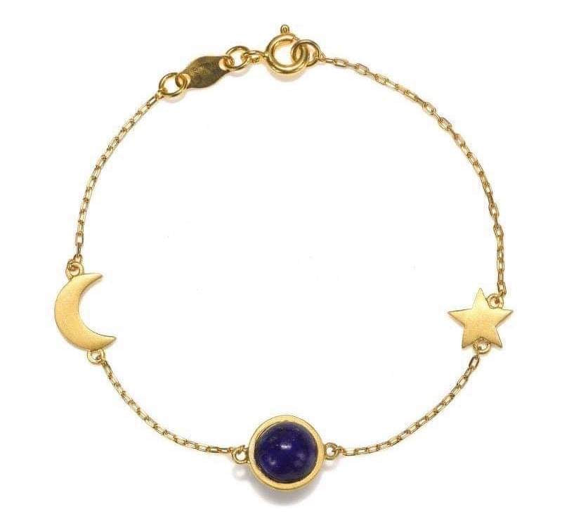Lapis Moon & Star Bracelet By Satya Jewelry